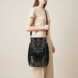 American Darling Large Crossbody Hair-On Genuine Leather Western Women Bag Handbag Purse | for Cute