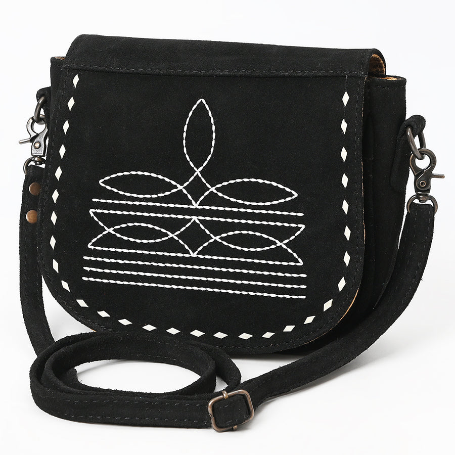 American Darling Cross Body Suede Genuine Western Leather Women Bag Handbag Purse - Hilason