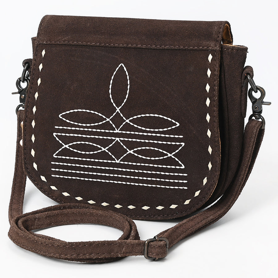 American Darling Western Suede Genuine Leather Crossbody Bag with Craftsmanship - Handcrafted Design - Uhorse