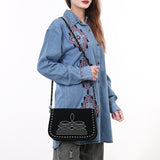 American Darling Cross Body Suede Genuine Western Leather Women Bag Handbag Purse