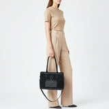 American Darling Western Genuine Suede Leather Tote Bag with Buck Stitch, Boot-Stitched Accents, Genuine Leather Trim & Well-Compartmentalized Interior