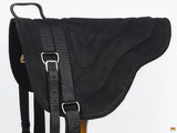 Hilason Horsemanship Leather Bareback Western Treeless Saddle Pad Black