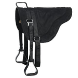 Hilason Horsemanship Leather Bareback Western Treeless Saddle Pad Black