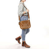 American Darling Crossbody Suede Genuine Leather Women Bag Western Handbag Purse|