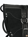 Hilason Natural Horsemanship Leather Bareback Treeless Saddle Pad Black