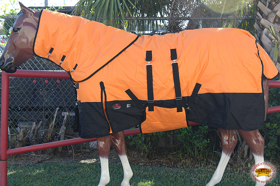 HILASON 1200D Waterproof Winter Horse Blanket Neck Cover Belly Wrap | Turnout Blankets for Horses