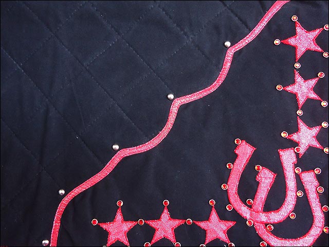 Hilason Western Show Barrel Racing Rodeo Horse Saddle Blanket Design Shoe & Star