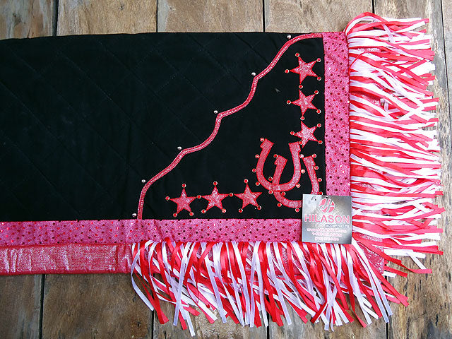 Hilason Western Show Barrel Racing Rodeo Horse Saddle Blanket Design Shoe & Star