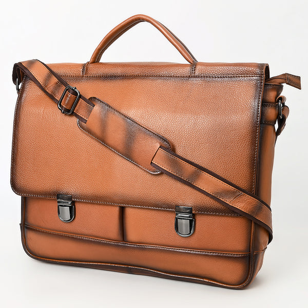 OHLAY Briefcase Genuine Leather women bag western OHM118A by Hilason – Cowboy and equestrian accessories