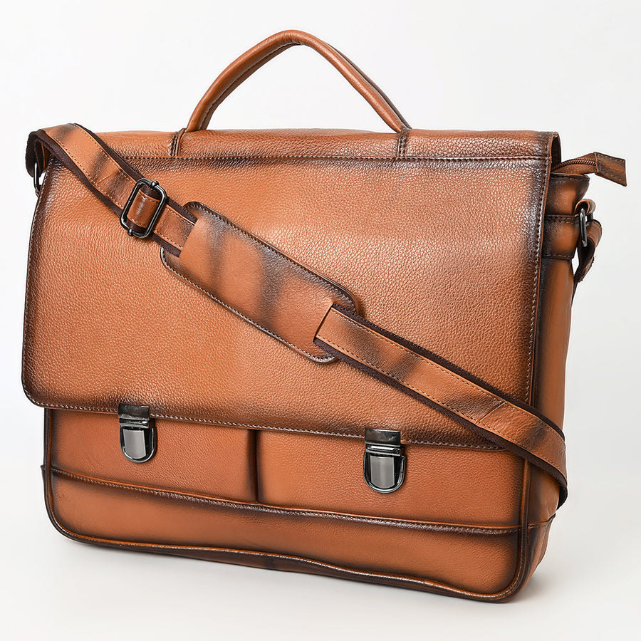 OHLAY Briefcase Genuine Leather women bag western OHM118A by Hilason – Cowboy and equestrian accessories