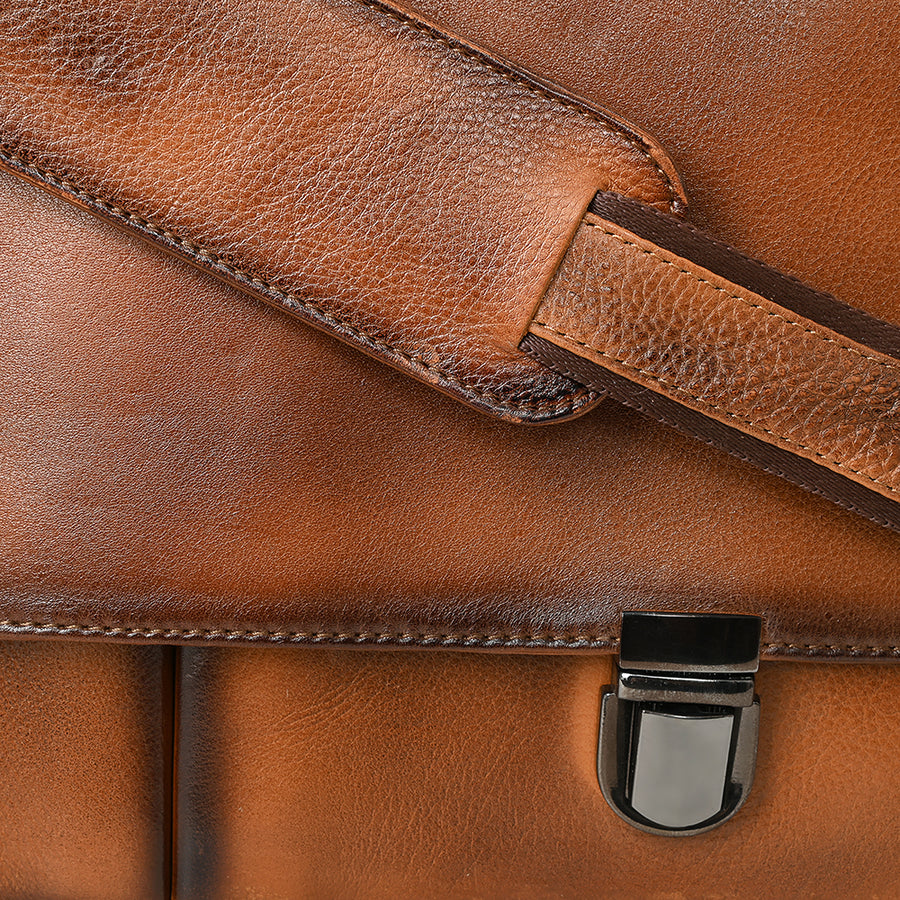 OHLAY Briefcase Genuine Leather women bag western OHM118B