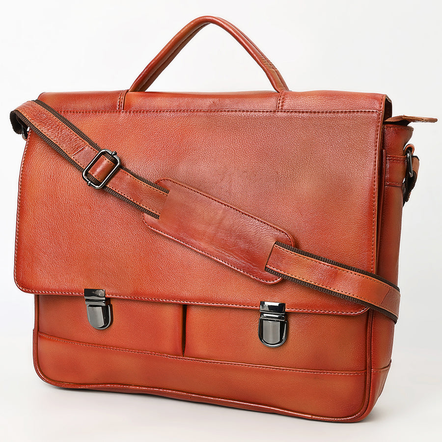 OHLAY Briefcase Genuine Leather women bag western OHM118C by Hilason – Cowboy and equestrian accessories