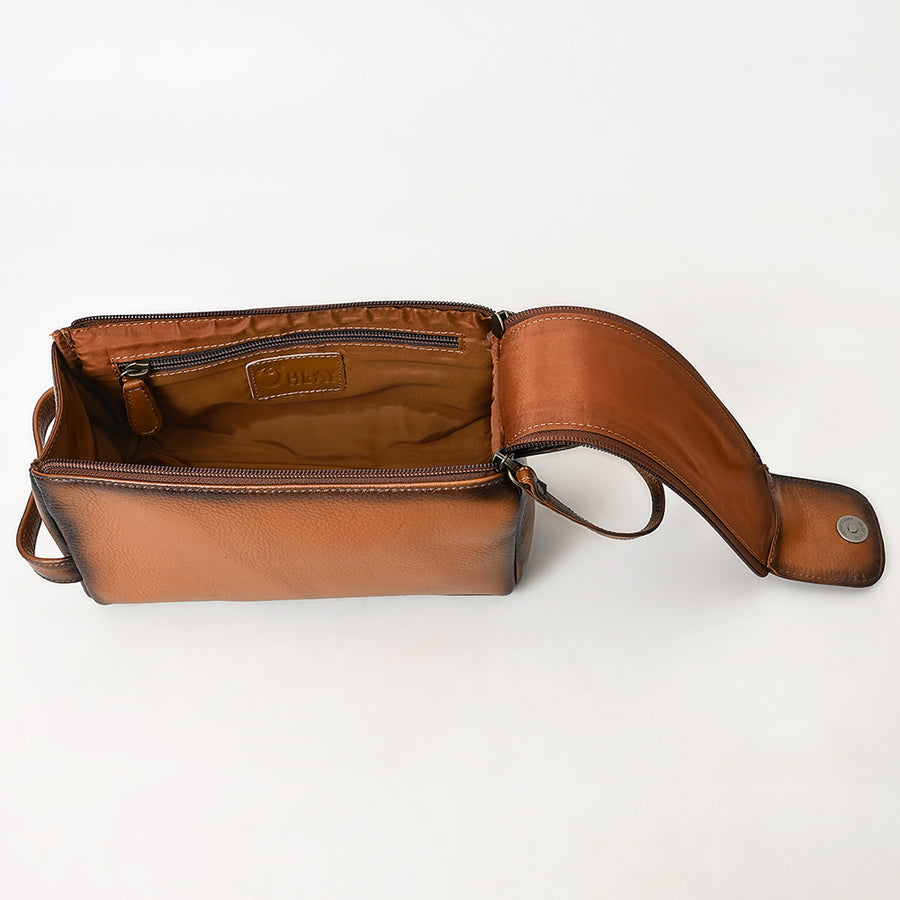 OHLAY Toiletry Genuine Leather women bag western OHM119A