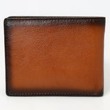 OHLAY Rodeo Genuine Leather Western Bifold Wallet For Men Brown