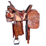 15 In Comfytack Western Horse Saddle Leather Ranch Roping Cowboy Tack Set Bag