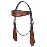 COMFYTACK Western Horse Headstall Breast Collar Set American Leather Tan