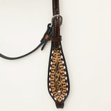 COMFYTACK Western Horse Headstall Breast Collar Set American Leather Tan