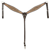 COMFYTACK Western Horse Headstall Breast Collar Set American Leather Tan