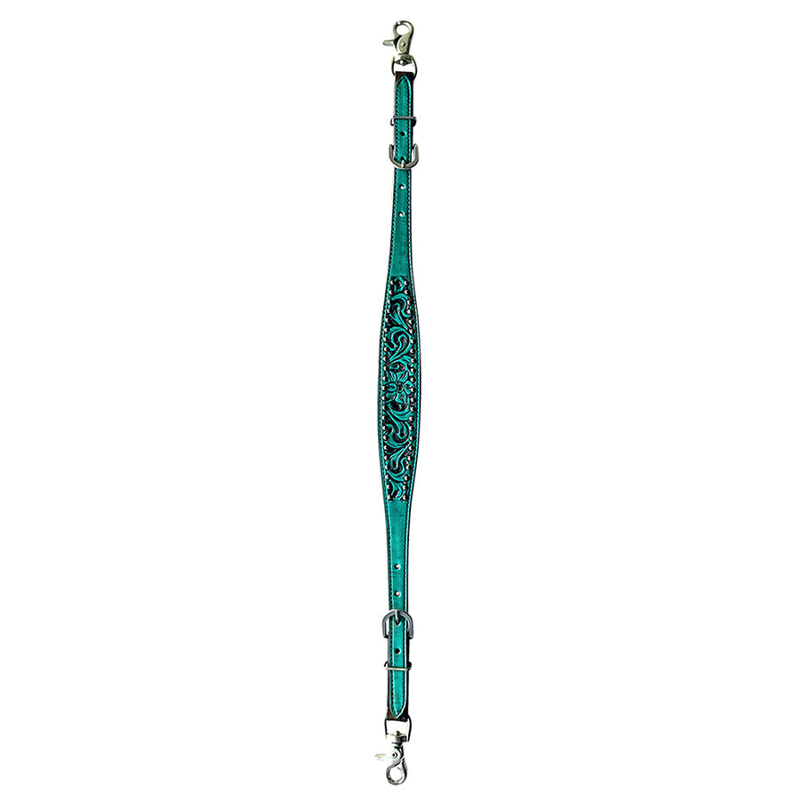 Bar H Equine American Leather Horse Saddle Tack One Ear Headstall Breast Collar Browband Wither Strap Set Spotted Pinwheel