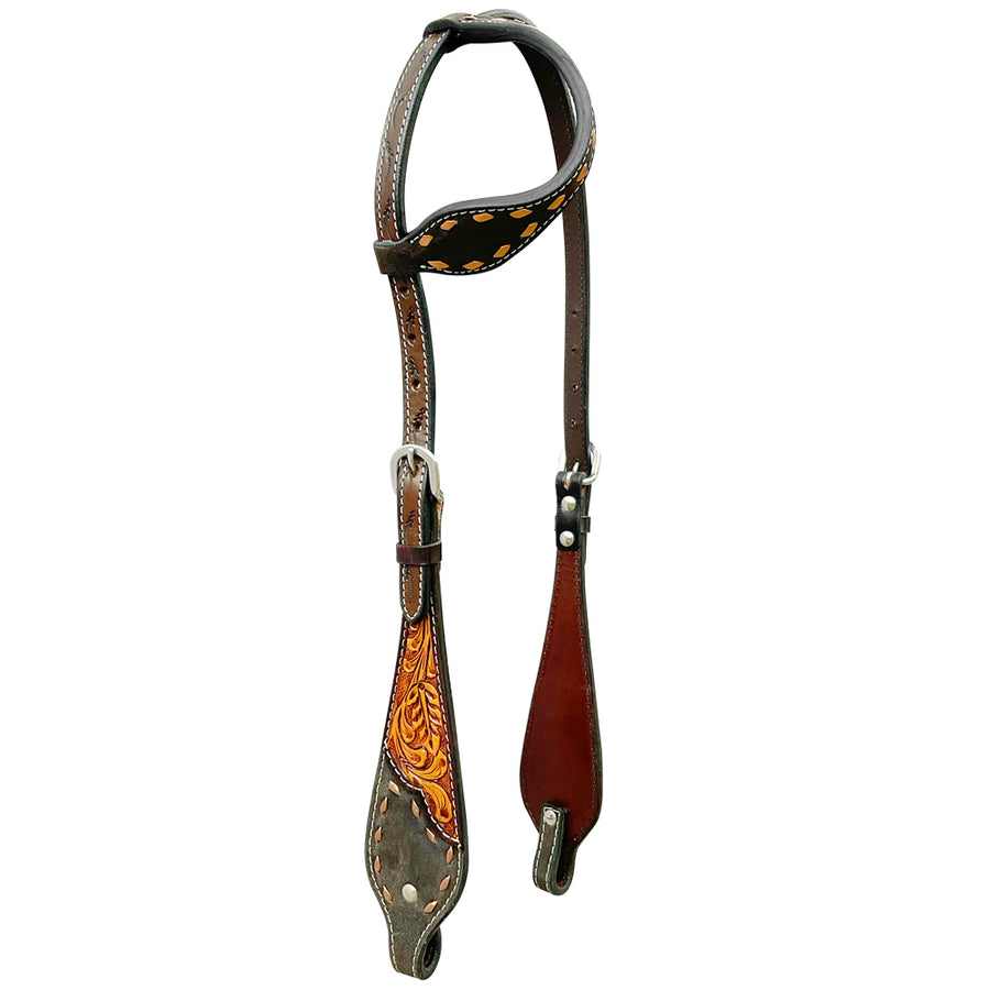Bar H Equine American Leather Horse Saddle Tack One Ear Headstall Breast Collar Browband Wither Strap Set