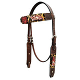 Bar H Equine Horse Leather Lilibeth Horse One Ear Headstall Brown