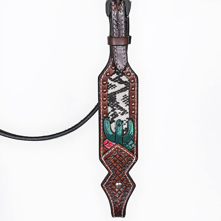 Bar H Equine American Leather Horse Saddle Tack One Ear Headstall Breast Collar Browband Wither Strap Set