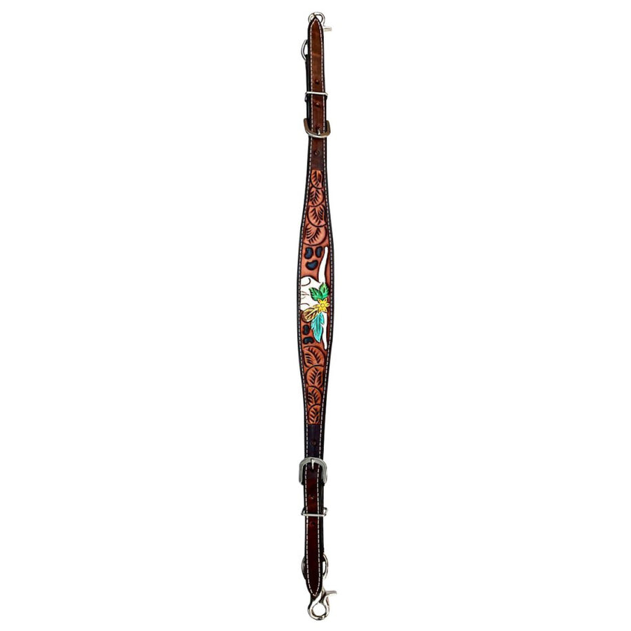 Bar H Equine American Leather Horse Saddle Tack One Ear Headstall | Breast Collar Browband Wither Strap Set for Horses BER180