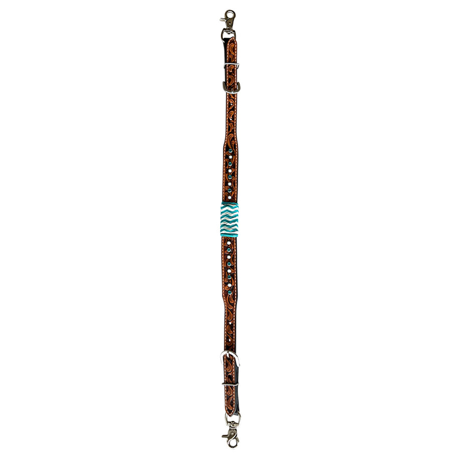 Bar H Equine American Leather Horse Saddle Tack One Ear Headstall | Breast Collar Browband Wither Strap Set BER209