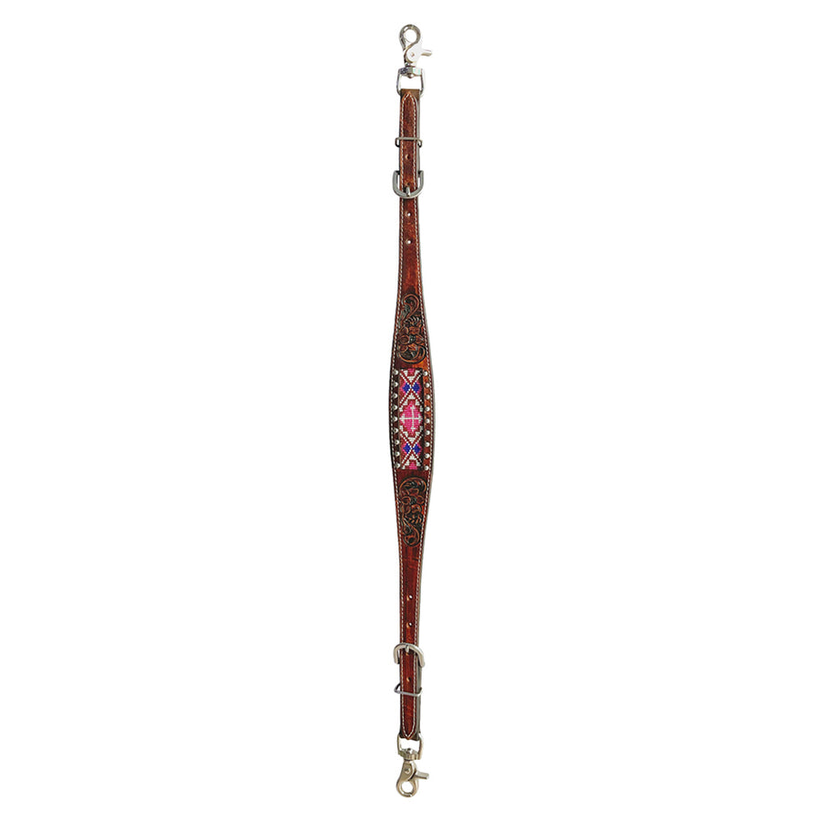 Bar H Equine Genuine Western American Leather Horse Premium Headstall & Breast Collar Set