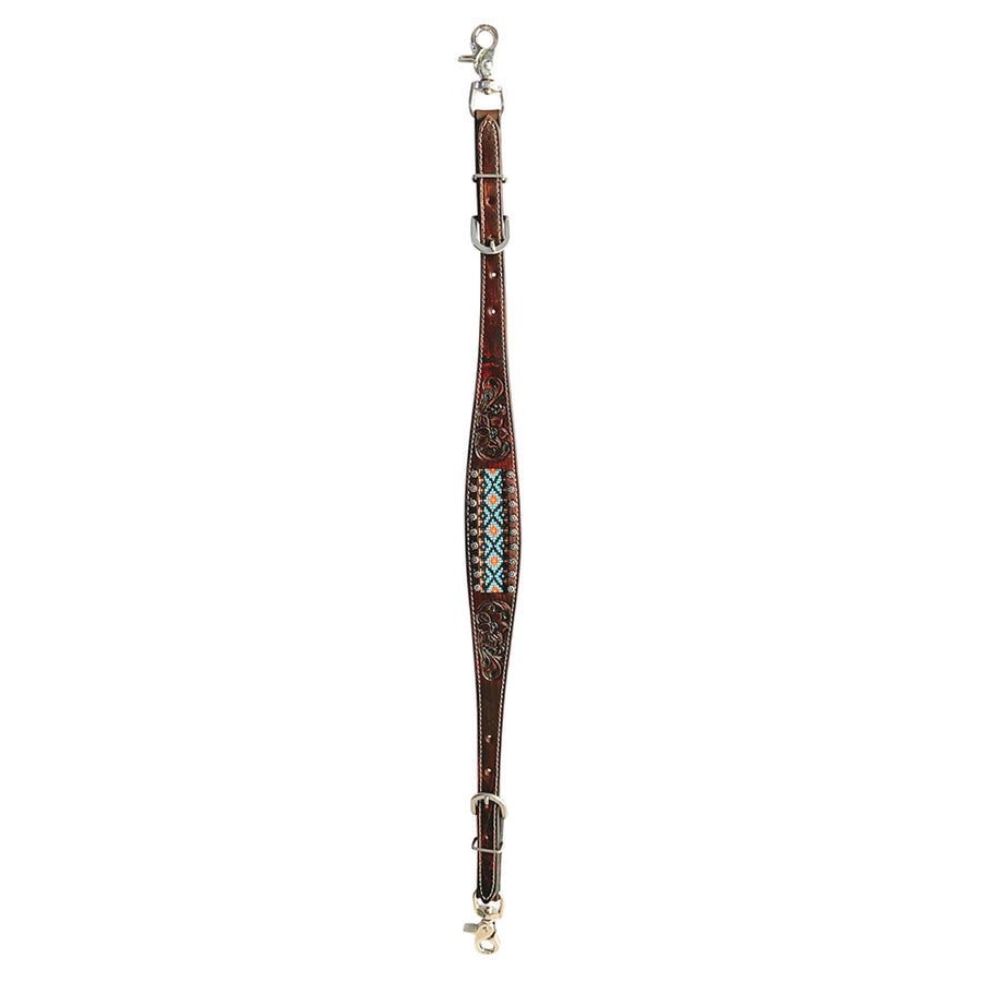 Bar H Equine American Leather Horse Saddle Tack One Ear Headstall | Breast Collar Browband Wither Strap Set BER229
