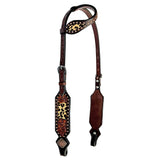 Bar H Equine American Leather Horse Saddle Tack One Ear Headstall | Breast Collar | Browband Headstall | Wither Strap | Tack Set BER238