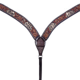 Bar H Equine American Leather Horse Saddle Tack One Ear Headstall | Breast Collar | Browband Headstall | Wither Strap | Tack Set BER240