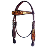 Bar H Equine American Leather Horse Saddle Tack One Ear Headstall | Breast Collar | Browband Headstall | Wither Strap | Tack Set BER249