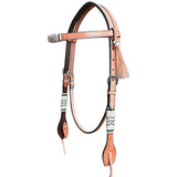 Bar H Equine American Leather Horse Saddle Tack One Ear Headstall | Breast Collar | Browband Headstall | Wither Strap | Tack Set BER252