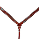 Bar H Equine American Leather Horse Saddle Tack One Ear Headstall | Breast Collar | Browband Headstall | Wither Strap | Tack Set BER259