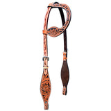 Bar H Equine American Leather Horse Saddle Tack One Ear Headstall | Breast Collar | Browband Headstall | Spur Straps | Wither Strap | Tack Set BER273