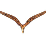 Bar H Equine Genuine Western American Leather Horse Premium Headstall & Breast Collar Set