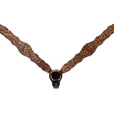 Bar H Equine Genuine Western American Leather Horse Premium Headstall & Breast Collar Set