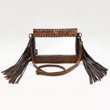 American Darling Clear Bag Hand Tooled Genuine Leather Women Bag Western Handbag Purse