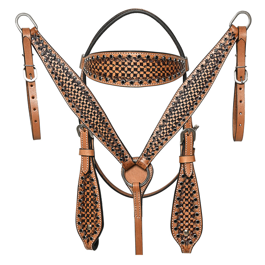 Comfytack Brown Western Kids Youth Children Miniature Pony Saddle Leather Trail Tack Set | Hand Tooled Saddle | Western Saddle | Saddle for Horses | Horse Tack Set