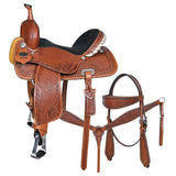COMFYTACK W. H. Barrel Racing American Leather Saddle Floral Carved & by Hilason – Cowboy and equestrian accessories