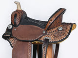 COMFYTACK Western Horse Barrel Racing Trail Pleasure American Leather Saddle With Tack Set Brown