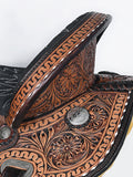 COMFYTACK Western Horse Barrel Racing Trail Pleasure American Leather Saddle With Tack Set Brown