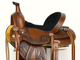 COMFYTACK Western Horse Barrel Racing Trail Pleasure American Leather Saddle With Tack Set Brown