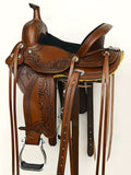 COMFYTACK Western Horse Barrel Racing Trail Pleasure American Leather Saddle With Tack Set Brown