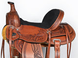 COMFYTACK Western Horse Barrel Racing Trail Pleasure American Leather Saddle With Tack Set Brown