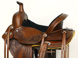 COMFYTACK Western Horse Barrel Racing Trail Pleasure American Leather Saddle With Tack Set Brown