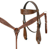 COMFYTACK Western Horse Barrel Racing Trail Pleasure American Leather Saddle With Tack Set Brown