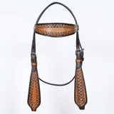 COMFYTACK Western Horse Headstall Breast Collar Set American Leather Tan