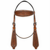 COMFYTACK Western Horse Headstall Breast Collar Set American Leather Tan